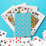 Baseball Snowman Christmas Celebration Pattern  Poker Cards<br><div class="desc">This entertaining Christmas Snowman Baseball design creates beautiful holiday cards that are ideal for playing your favorite card games! A fantastic addition to Christmas get-togethers full of fun. Baseball fans will like these amusingly designed cards. This design includes a candy cane baseball bat, a snowflake glove, and the Snowman Baseball,...</div>