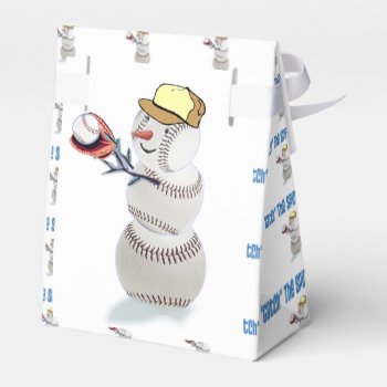 Baseball Snowman Christmas Favor Boxes by TheSportofIt at Zazzle