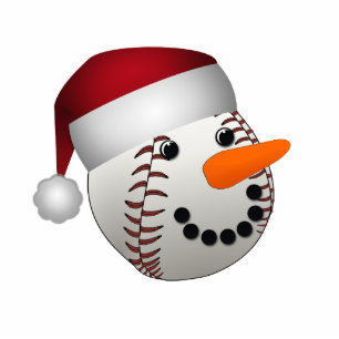 Baseball Snowman Christmas Ornament