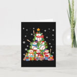 Baseball Snowman Christmas Tree Pitchers Catchers  Card<br><div class="desc">Baseball Snowman Christmas Tree Pitchers Catchers Kids Boys</div>