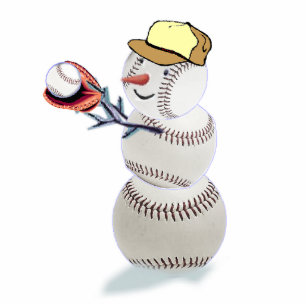 baseball snowman cutout