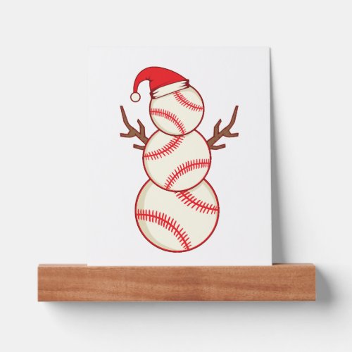 baseball snowman ice cream christmas tree gift picture ledge