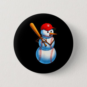 Baseball Snowman Merry Christmas Xmas Pajamas Men Button