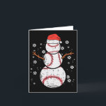 Baseball Snowman Xmas Christmas Sports Boys Men Wo Card<br><div class="desc">Baseball Snowman Xmas Christmas Sports Boys Men Women Kids</div>