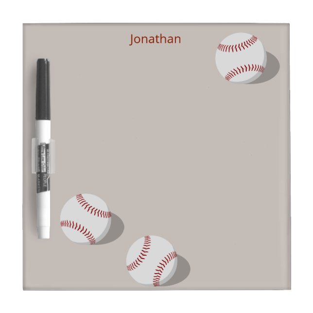 baseball softball boys girls sports personalized dry erase board (Front)