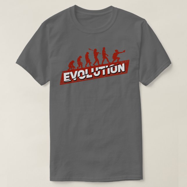 Baseball Softball Catcher Evolution  T-Shirt (Design Front)