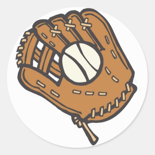 baseballsoftball classic round sticker