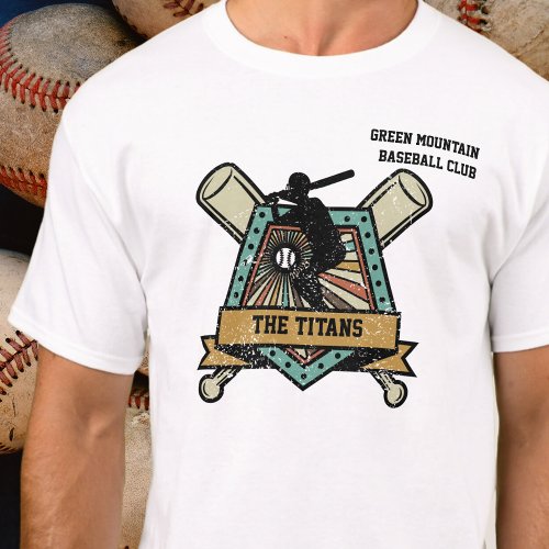 Baseball Softball Club Team League Name Number T_Shirt
