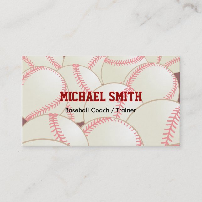 Baseball / Softball Coach Business Card (Front)