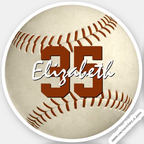 baseball softball Custom_Cut Vinyl Sticker