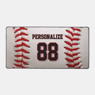 Baseball Softball Custom Name and Number Desk Mat