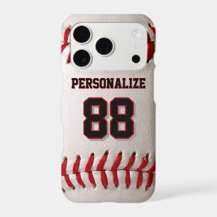 Baseball Softball Custom Name and Number iPhone 17 Pro Case