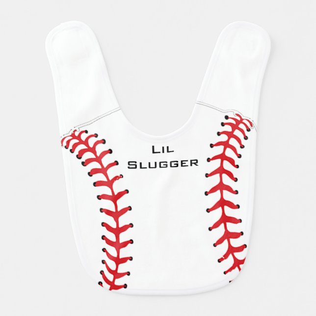 Baseball Softball Design Baby Bib (Front)
