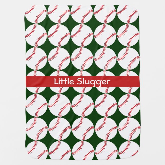 Baseball Softball Design Baby Blanket (Front)