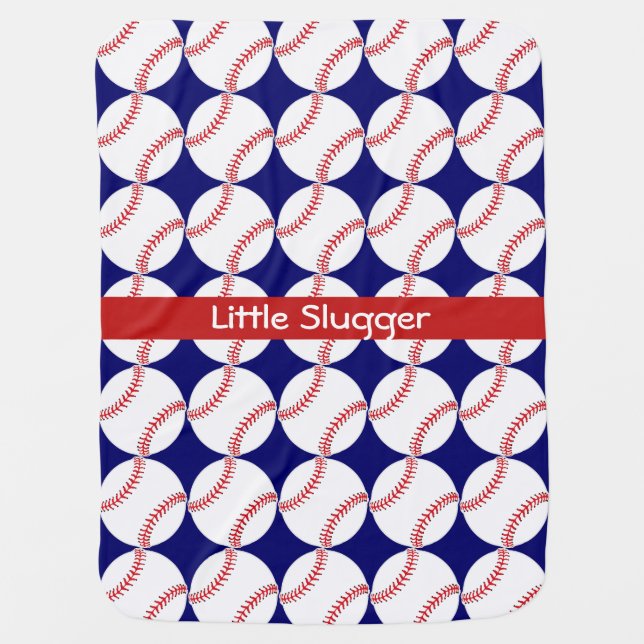 Baseball Softball Design Baby Blanket (Front)