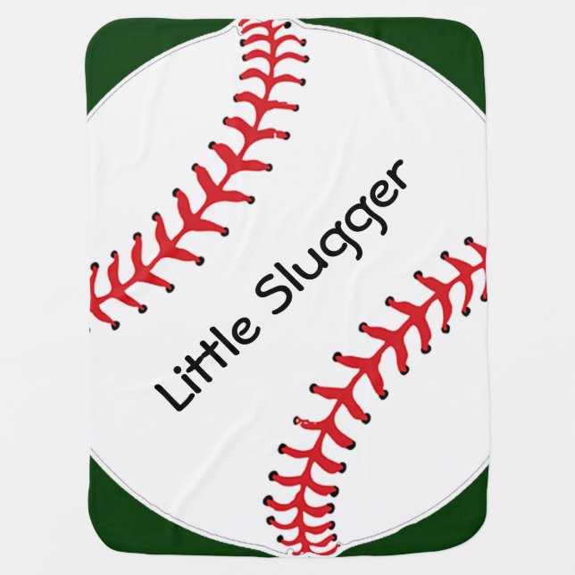 Baseball Softball Design Baby Blanket (Front)