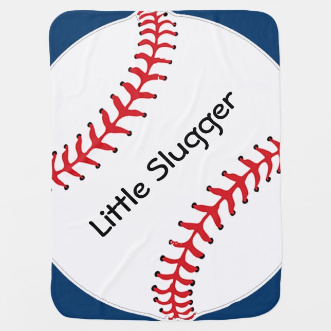 Baseball Softball Design Baby Blanket (Front)