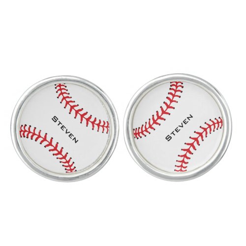 Baseball Softball Design Cuff Links