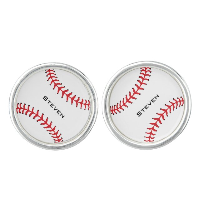 Baseball Softball Design Cuff Links
