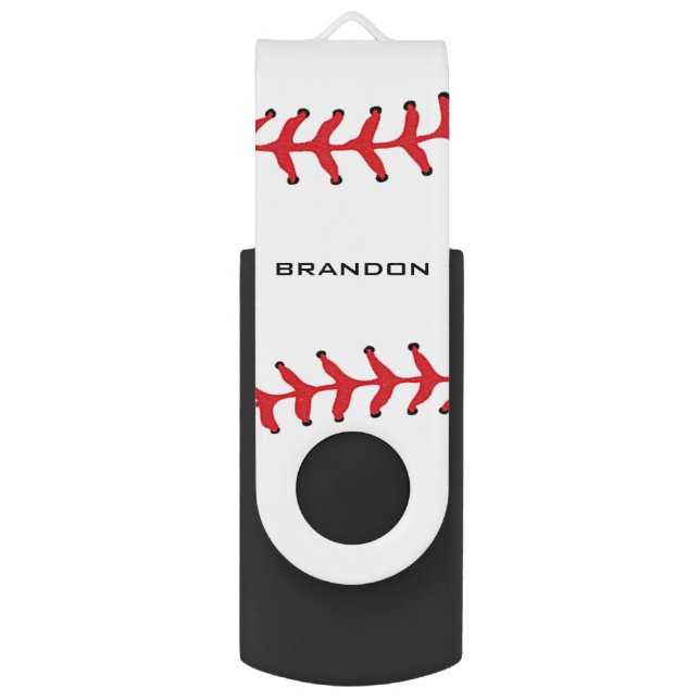 Baseball Softball Design Flash Drive (Front Vertical)