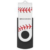 Baseball Softball Design Flash Drive (Back (Vertical))