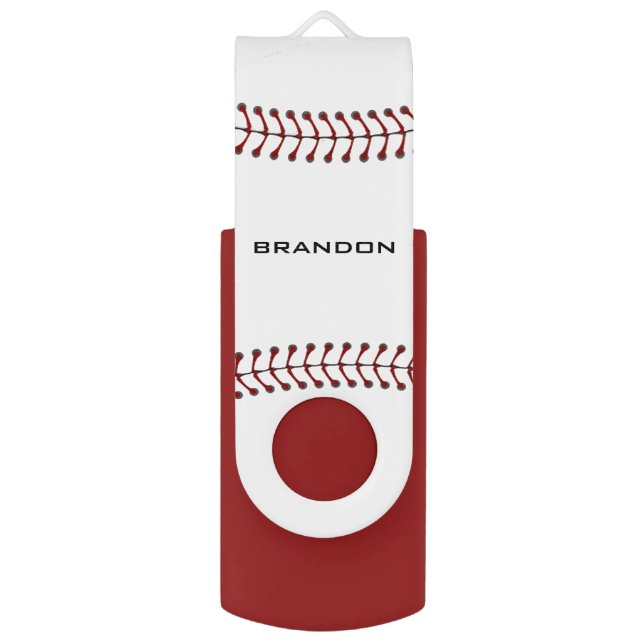 Baseball Softball Design Flash Drive (Front Vertical)