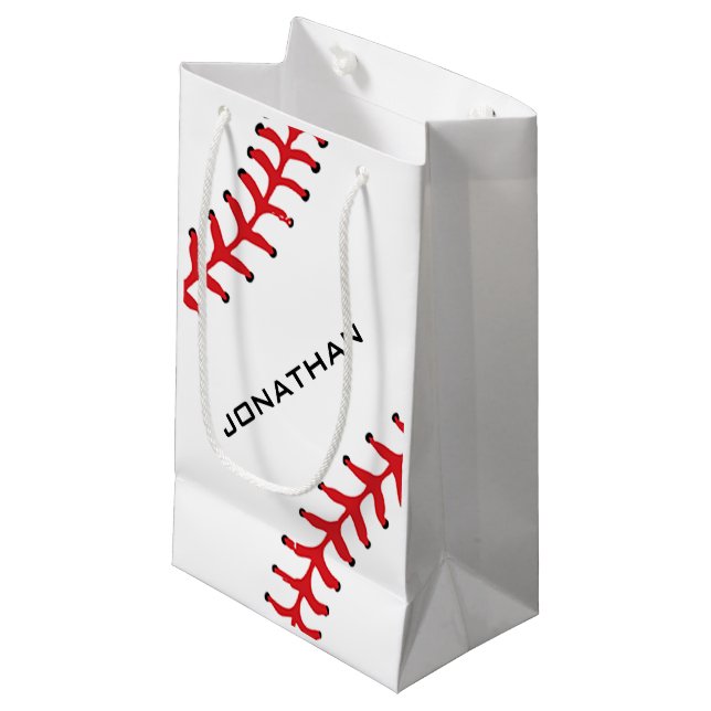 Baseball Softball Design Gift Bag (Front Angled)