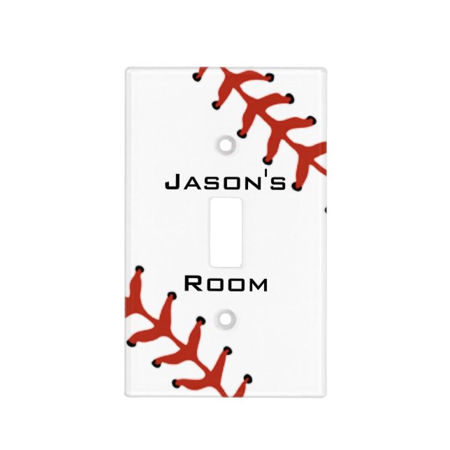 Baseball Softball Design Light Switch Cover (Front)