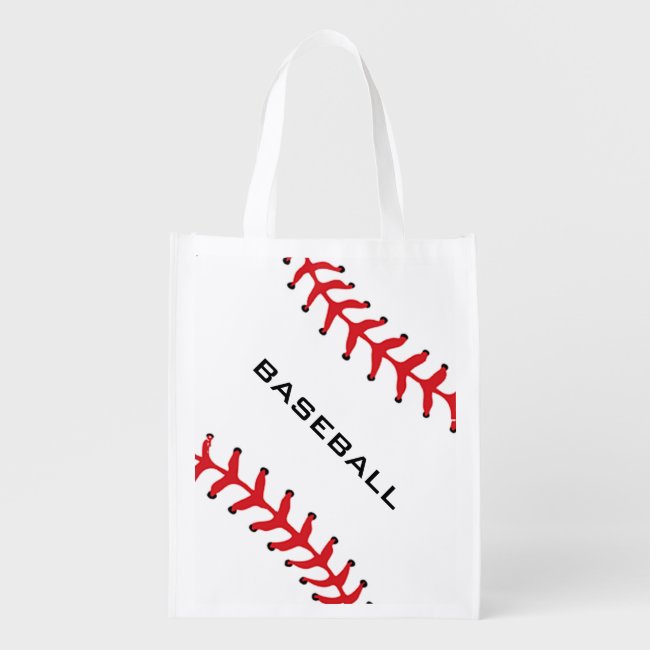 Baseball Softball Design Reusable Tote