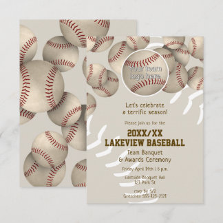 baseball softball end of season banquet awards invitation