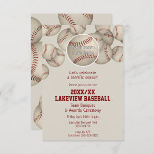baseball softball end of season banquet awards invitation