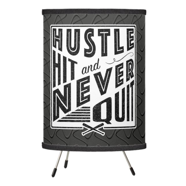 Baseball Softball Hustle Hit & Never Quit Lamp (Left)