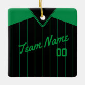 Name & Number Baseball Softball Jersey Template Ceramic Ornament, Zazzle