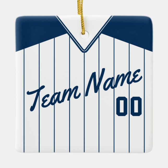 Baseball Softball Jersey Personalized Ornament (Front)