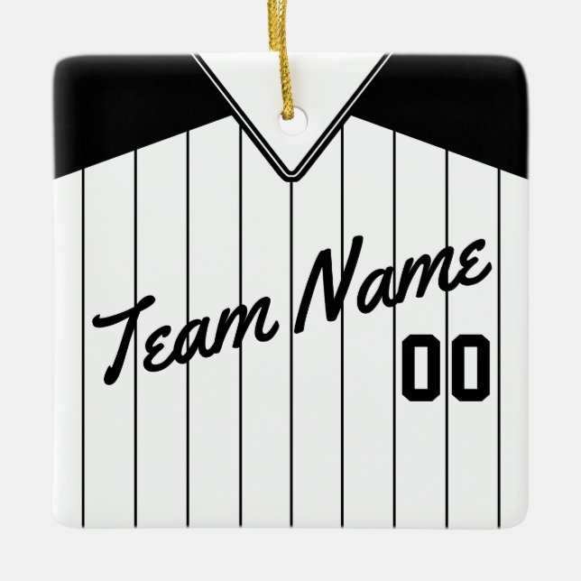 Baseball Softball Jersey Personalized Ornament (Front)