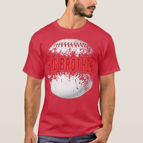 Baseball Softball Lover Ball Big Brother Fathers D T_Shirt