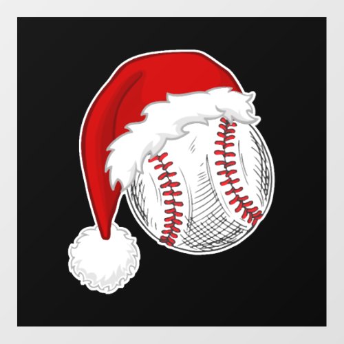Baseball Softball lovers _ Xmas Santa Claus Hat Floor Decals