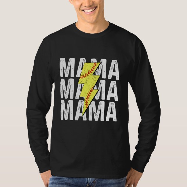 Baseball Softball Mom Life Game Day Mama Mothers D T-Shirt (Front)