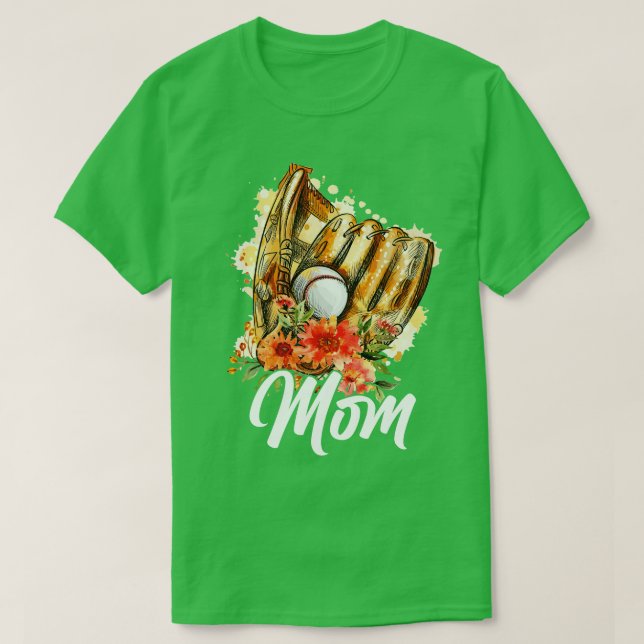 Baseball Softball Mom  T-Shirt (Design Front)