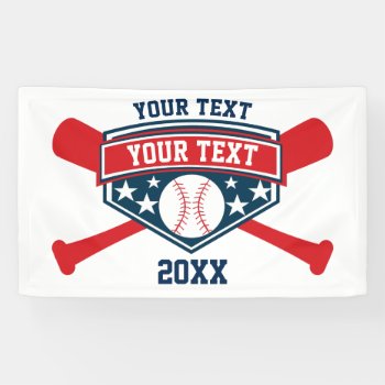 Baseball Softball Personalize Banner by WRAPPED_TOO_TIGHT at Zazzle