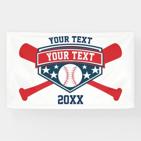 Baseball Softball Personalize Banner