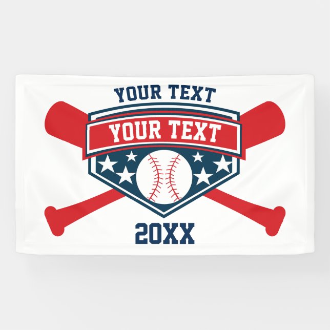 Baseball Softball Personalize Banner (Horizontal)