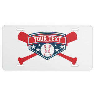 Baseball Softball Personalize License Plate