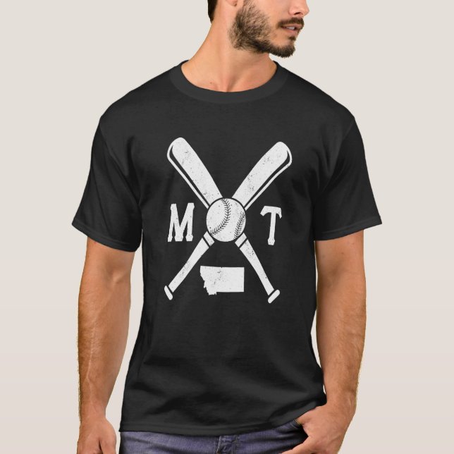 Baseball Softball Pitcher Catcher USA State Map Mo T-Shirt (Front)
