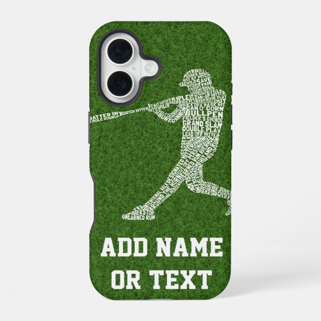 Baseball Softball Player Terminology Iphone Case (Back)