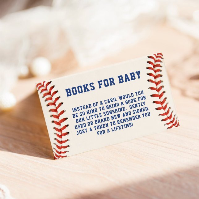 Baseball Softball Request Books for Baby Shower Enclosure Card (Baseball Softball Request Books for Baby Shower Enclosure Card)