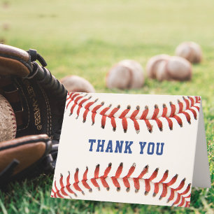 Baseball Softball Sport Birthday Party Wedding Letterpress Thank You Card