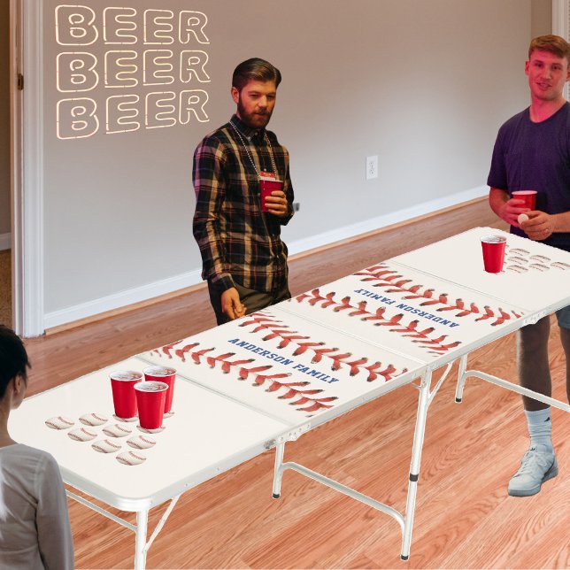 Baseball Softball Sport Family Name Beer Pong Table (Baseball Softball Sport Family Name Beer Pong Table)