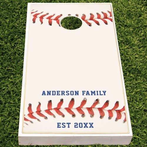 Baseball Softball Sport Family Name Cornhole Set