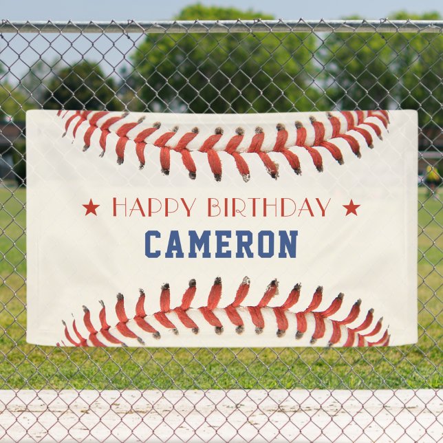 Baseball Softball Sport Happy Birthday Party Banner (Baseball Softball Sport Happy Birthday Party Banner
)
